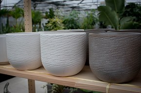 Vaso in ceramica bianco o tortora